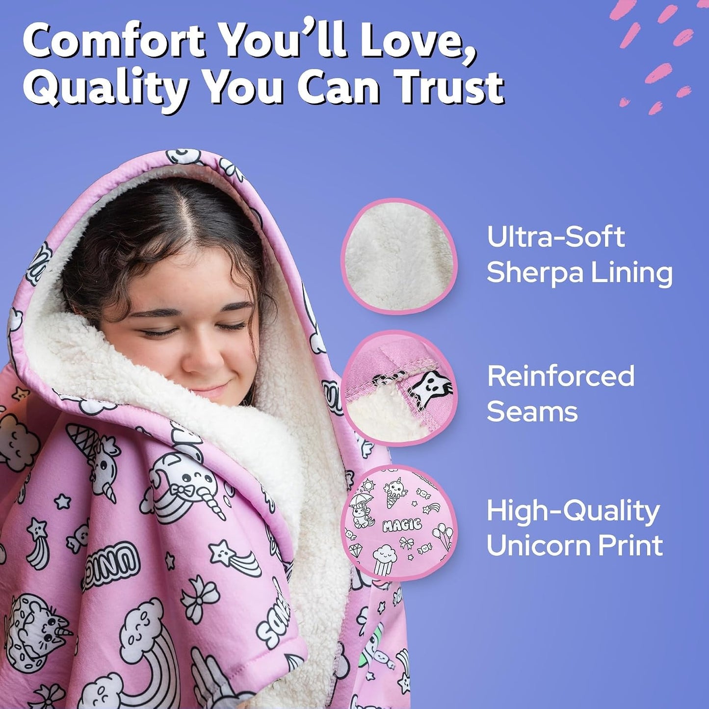 Snuggleink Unicorn Coloring Blanket
