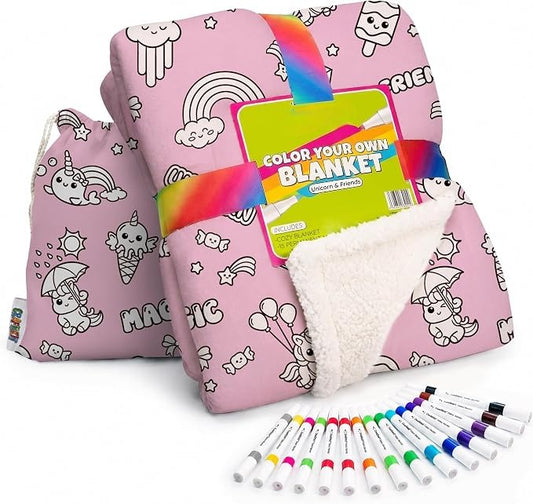 Snuggleink Unicorn Coloring Blanket